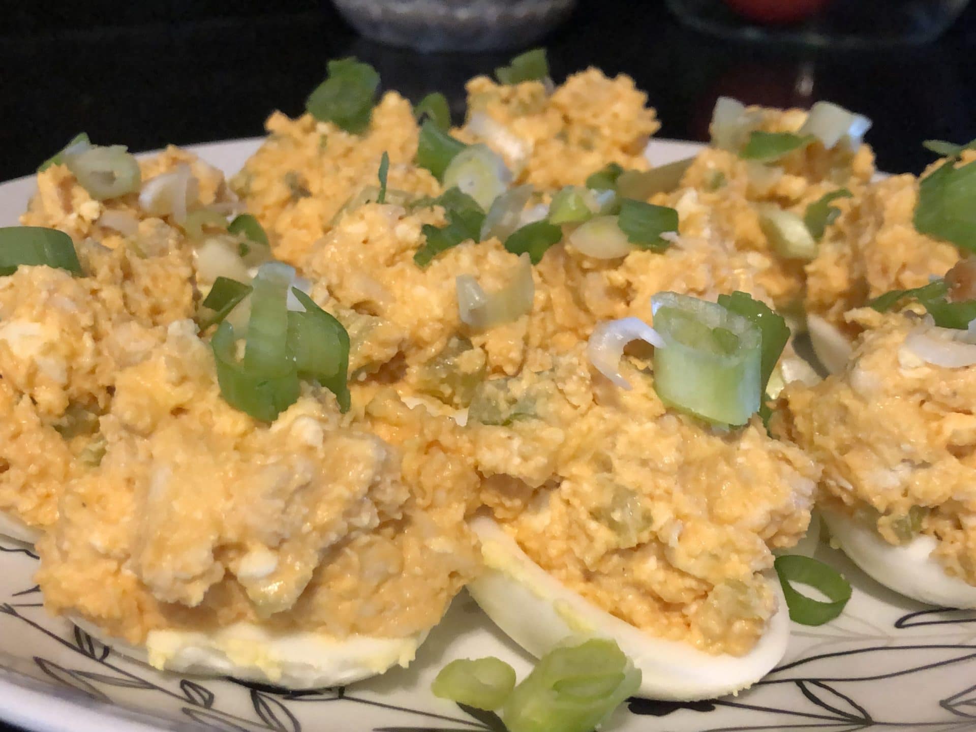 Buffalo Chicken Deviled Eggs