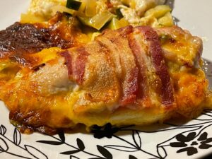 Keto Stuffed Chicken Breast recipe with Jalapeno & Cheddar Wrapped in Bacon