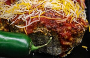 Jalapeno Popper Stuffed Keto Meatloaf Recipe