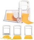 plastic cheese grater slicing, grating cutting orange cheese